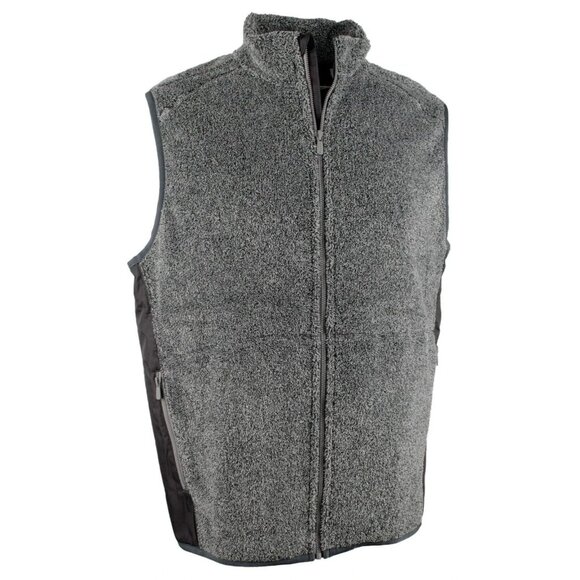 Tommy Bahama Men's Big & Tall 2XLT Coal Cascade Cozy Plush Full Zip Vest Pockets - Picture 4 of 6